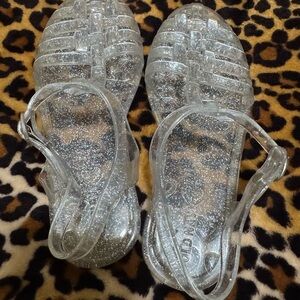 Old Navy Kids Clear Glitter Sandals